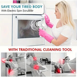 5-in-1 Electric Spin Scrubber with 5 Replaceable Brush Heads, Cordless Handheld Rechargeable Cleaning Brush for Bathroom, Kitchen, Tub, Tile